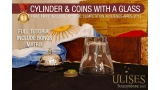Cylinder And Coins With Glass by Ulises Palomeque