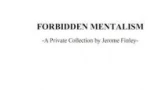 Forbidden Mentalism by Jerome Finley