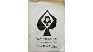 Ten Thoughts on Close-Up by Patrick Page